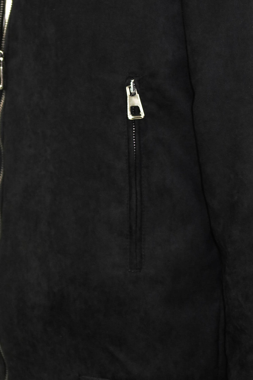 WSS Plain Zippered Pockets Black Men Bomber Coat  - Airdrie