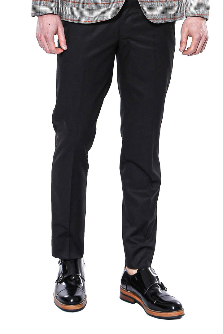 WSS Plain Black Men Trousers  - Singen