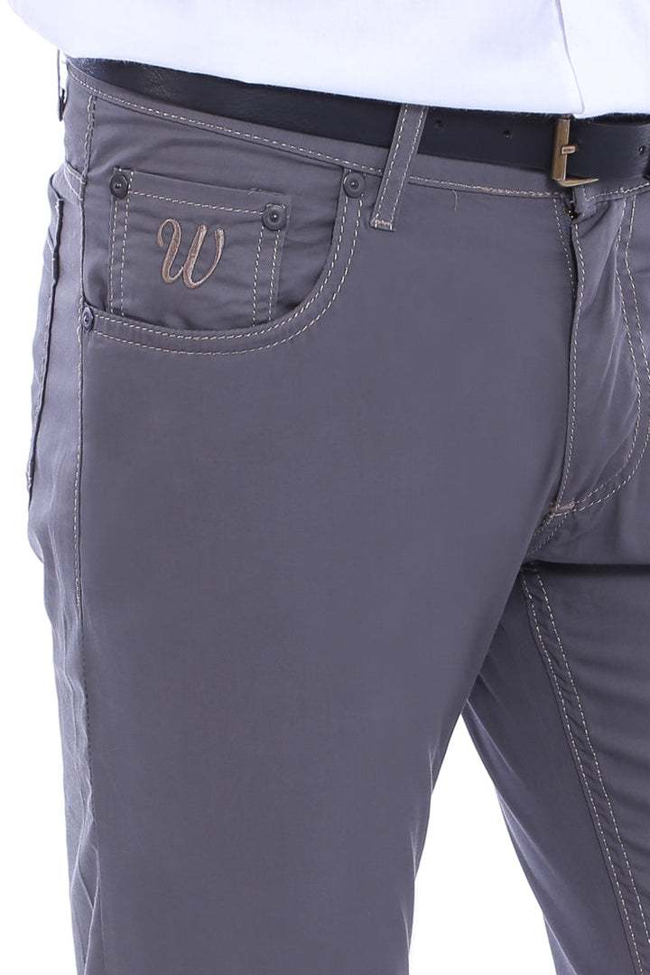 WSS Gabardin Grey Men Pants  - Vilvoorde