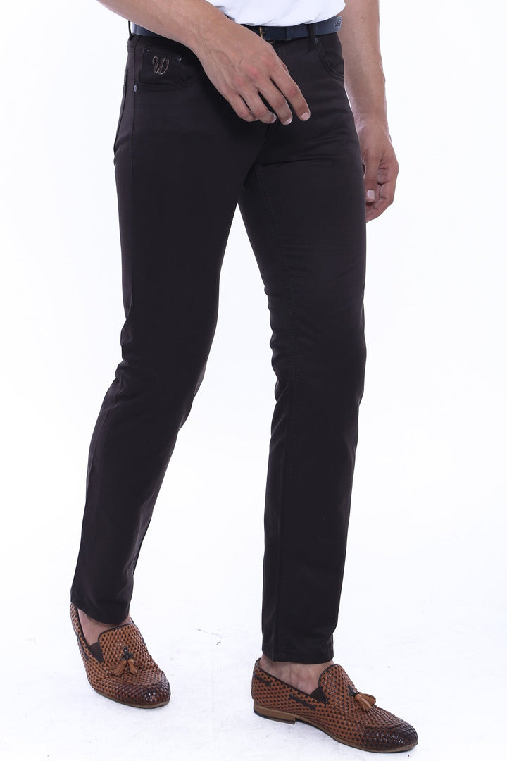 WSS Gabardin Brown Men Pants  - Tecoanapa