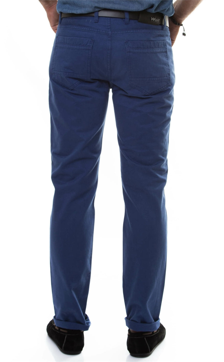 WSS Slim Fit 5 Pocket Cotton Blue Men Trousers - Busto Arsizio