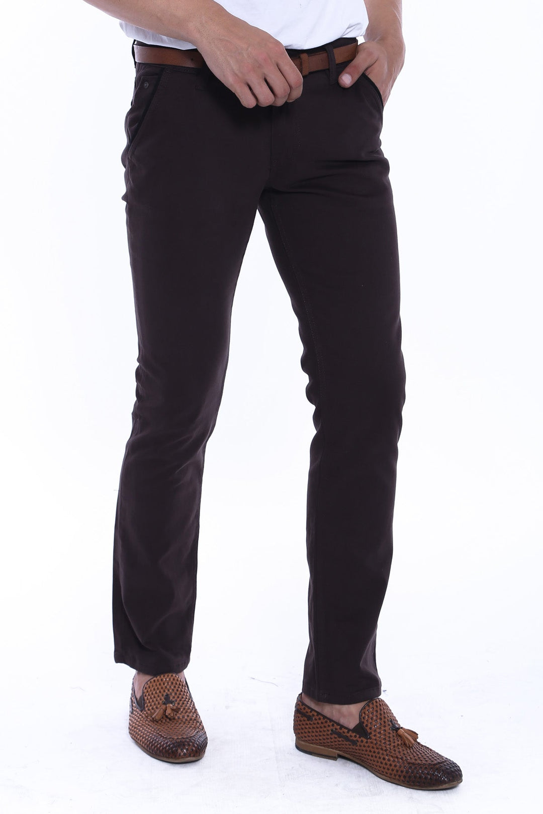 WSS Gabardin Brown Men Pants  - Antioch