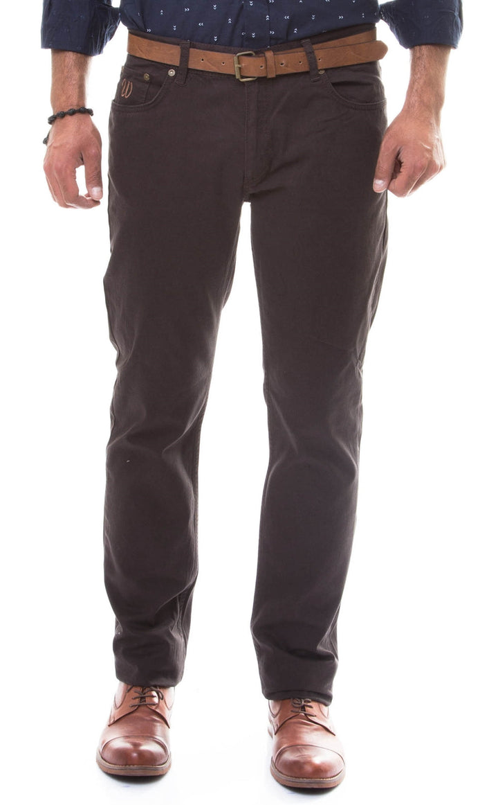 WSS Slim Fit 5 Pocket Cotton Brown Men Trousers - Chelmsford