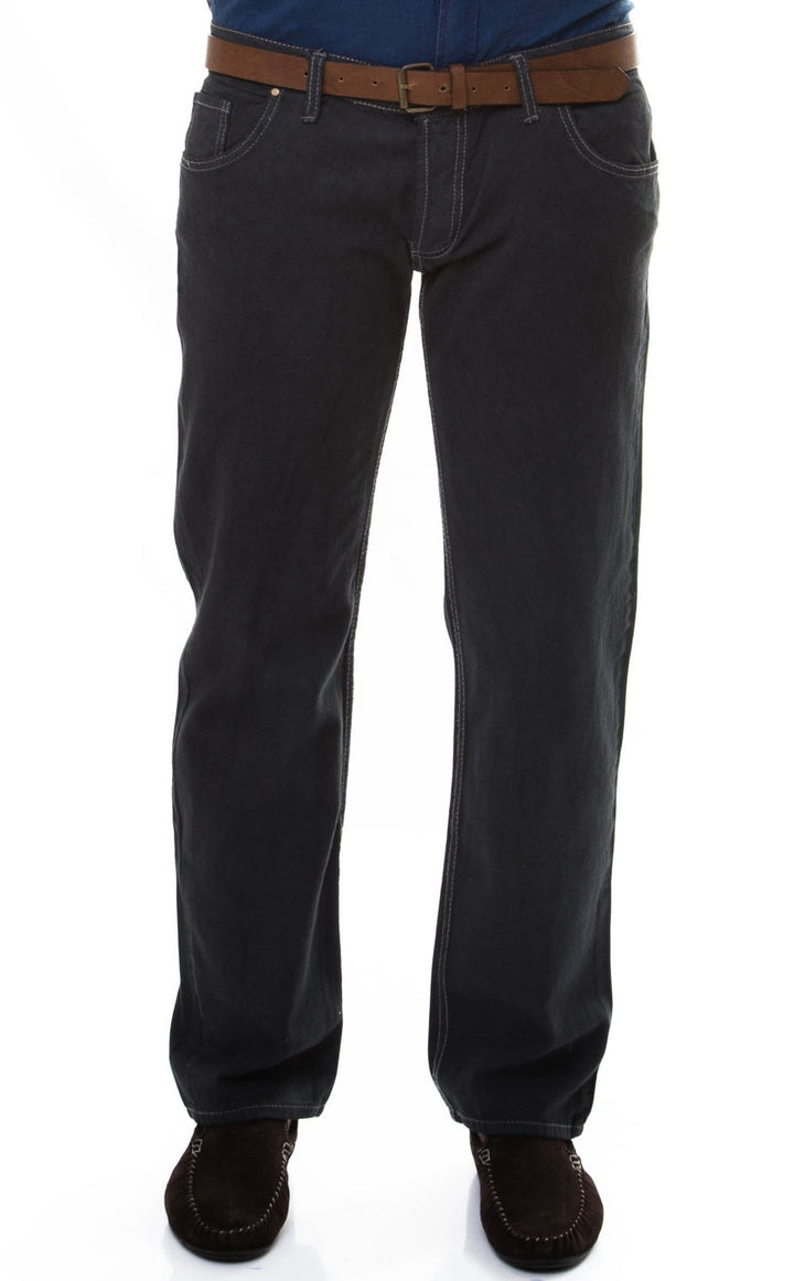 WSS Slim Fit Straight Cut Washed Anthracite Men Trousers - Rowley Regis