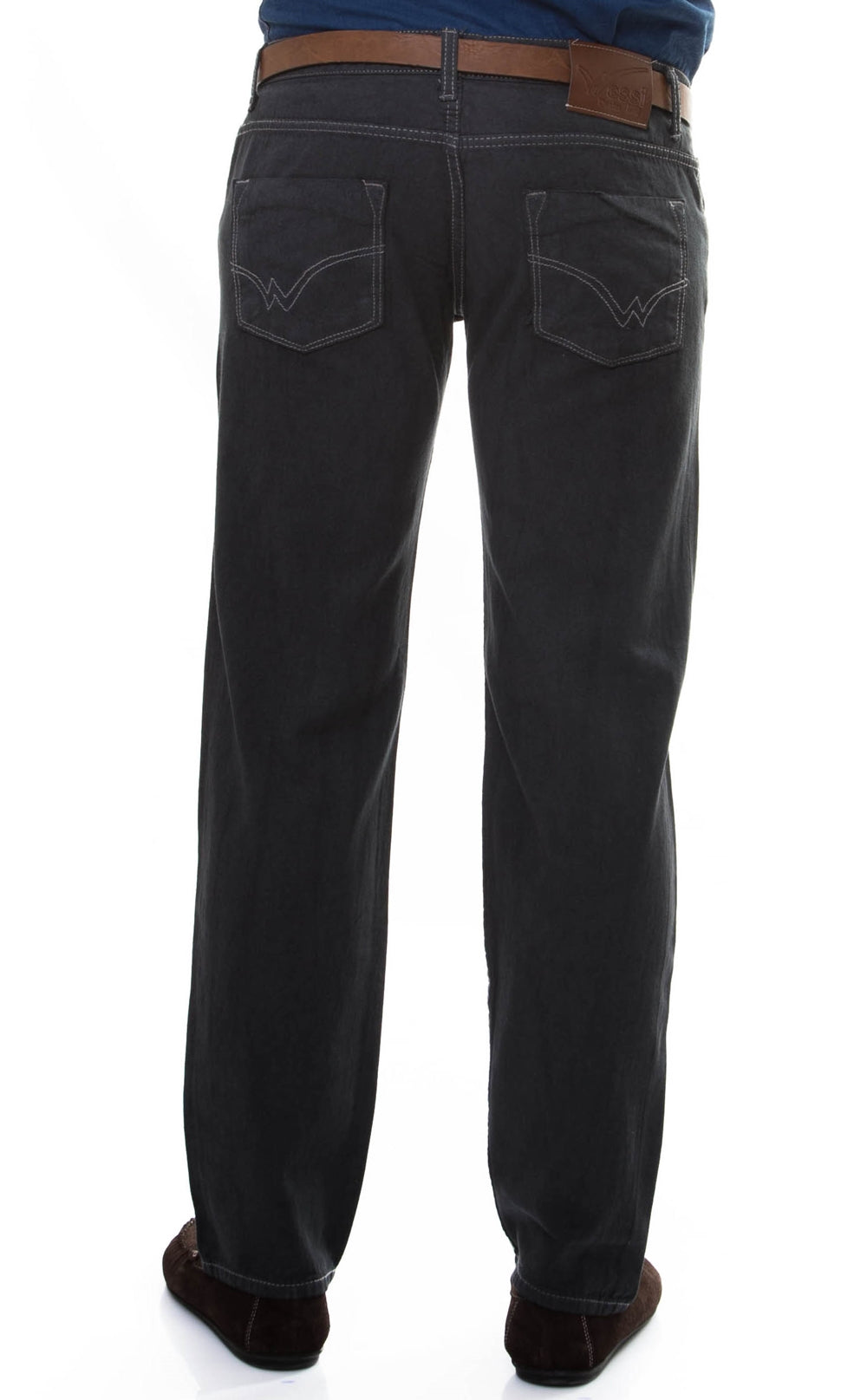 WSS Slim Fit Straight Cut Washed Anthracite Men Trousers - Rowley Regis