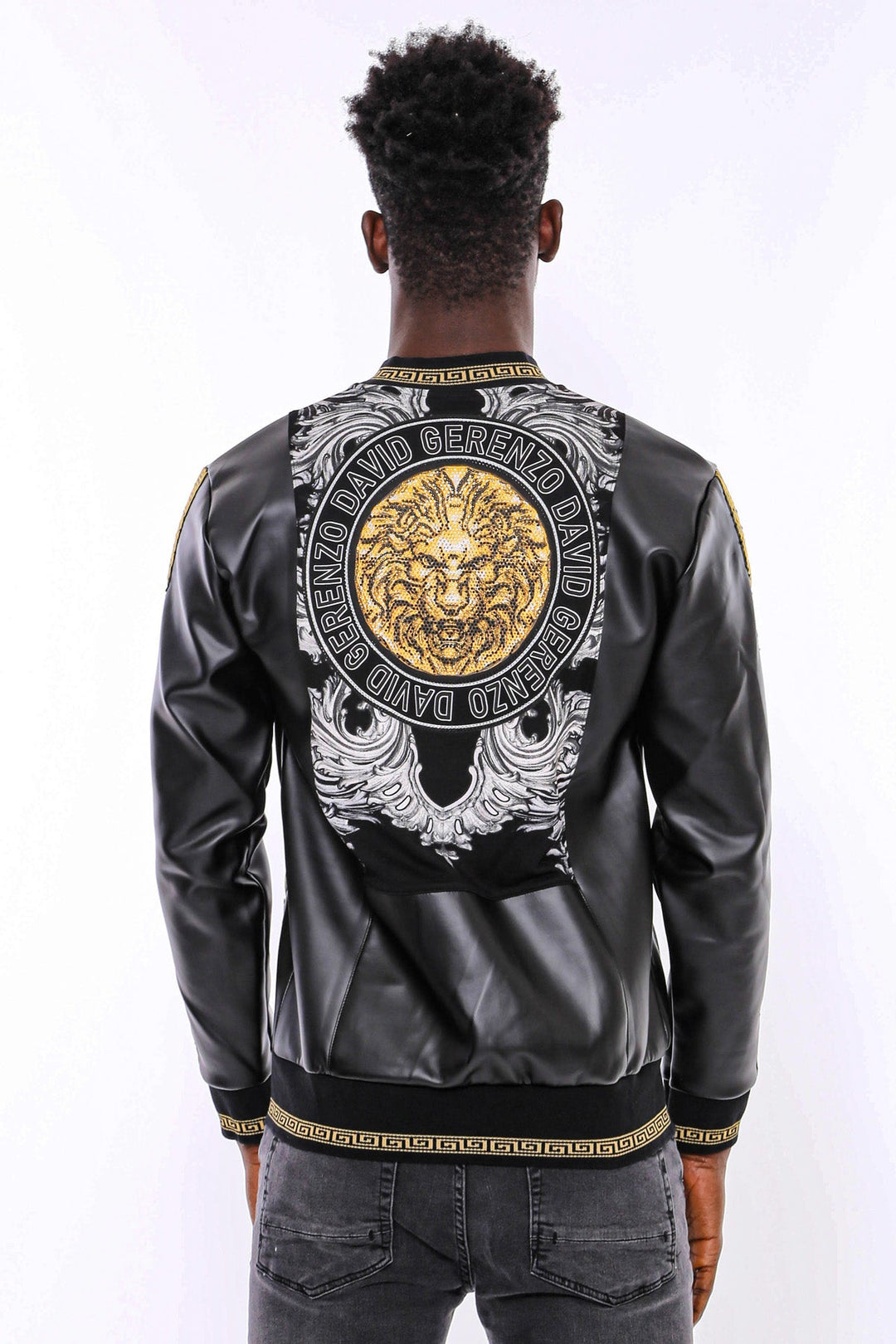 WSS Black Leather Touch Seasonal Coat  - Singen