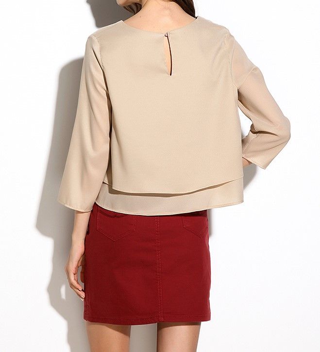 SNS Sense Burgundy Gabardine Mini Skirt - Colorado Springs