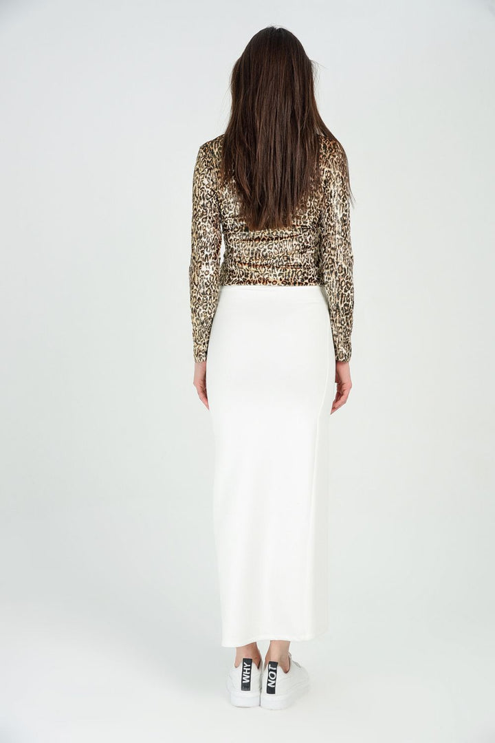 SNS Sense Ecru Skirt - Skirt with the Appearance of Trousers - Tokyo