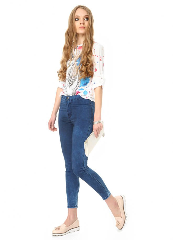 SNS Sense Indigo Darted Denim Pants - Palmdale