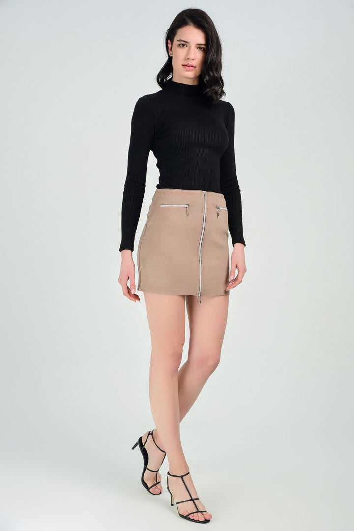 SNS Sense Faux Suede Skirt - Suede Skirt - Chicoutimi