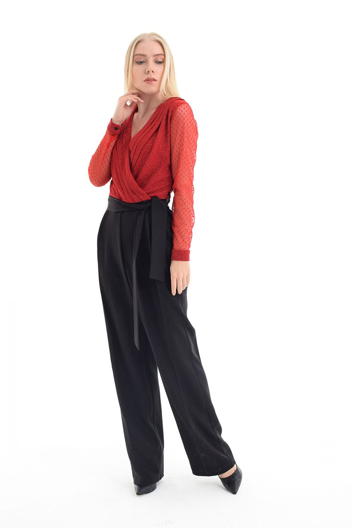 SNS Sense Red Evening Jumpsuit - Villaflores
