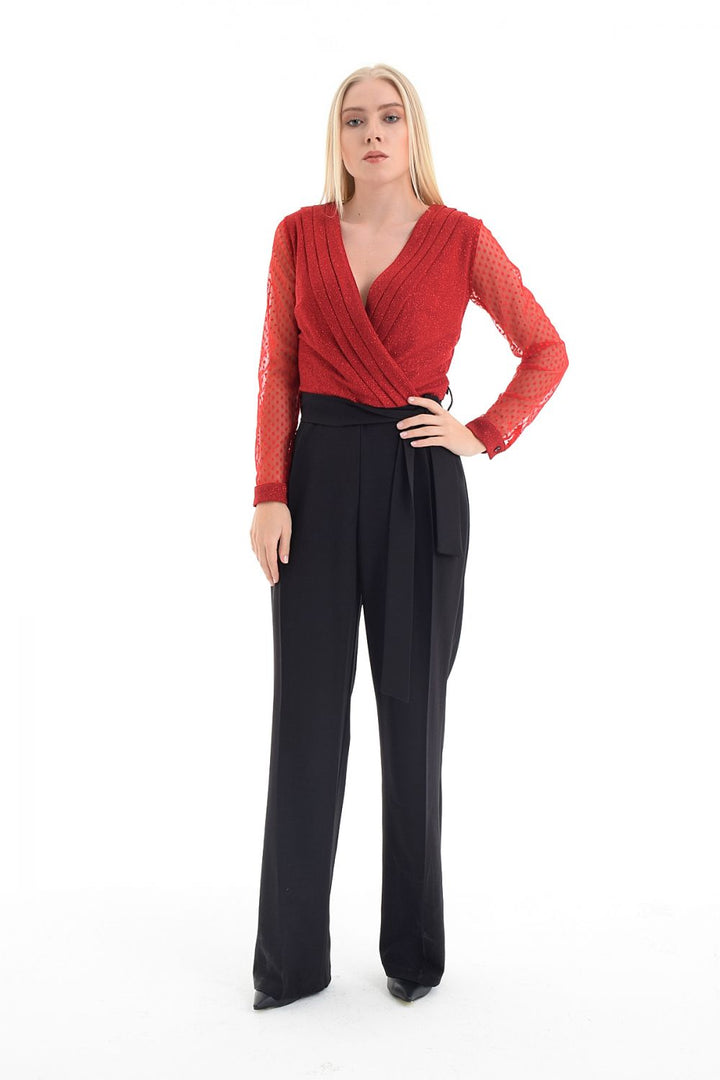 SNS Sense Red Evening Jumpsuit - Villaflores