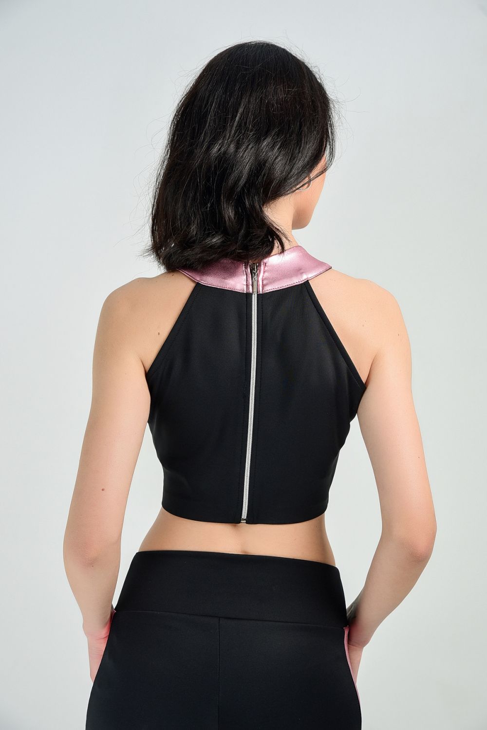 SNS Sense Bustier Pink Lace and Gold Foil Garnished Blouse - ’s-Hertogenbosch