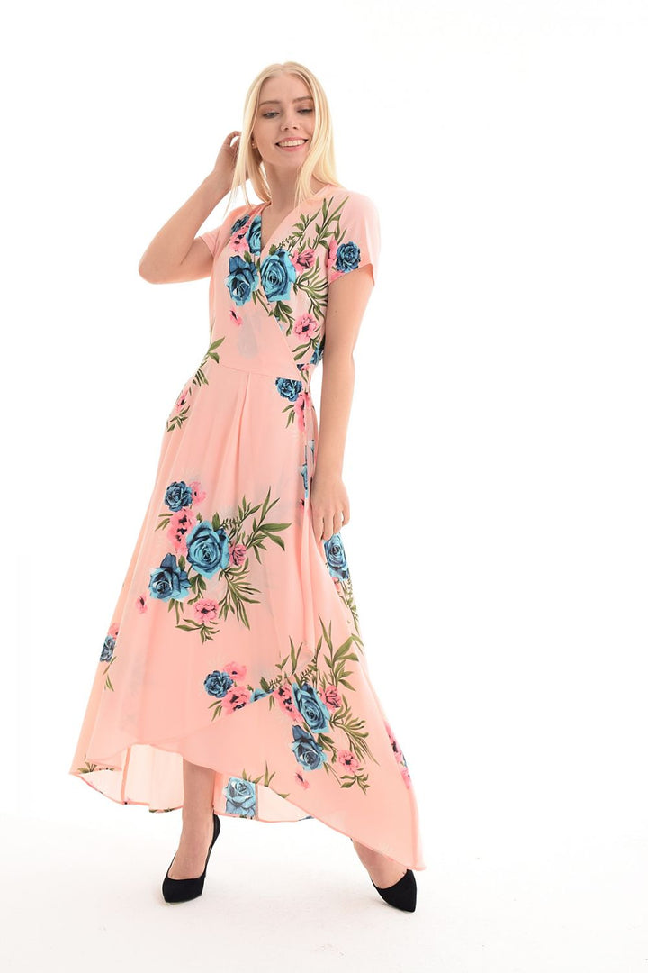 SNS Floral Dress - Powder Dress - Open Front Belted Floral Dress - Bethlehem
