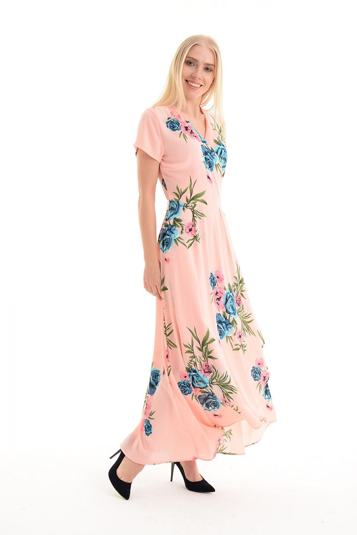 SNS Floral Dress - Powder Dress - Open Front Belted Floral Dress - Bethlehem