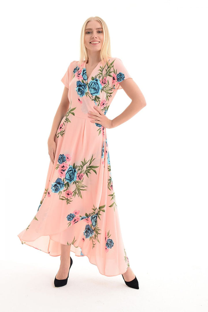 SNS Floral Dress - Powder Dress - Open Front Belted Floral Dress - Bethlehem