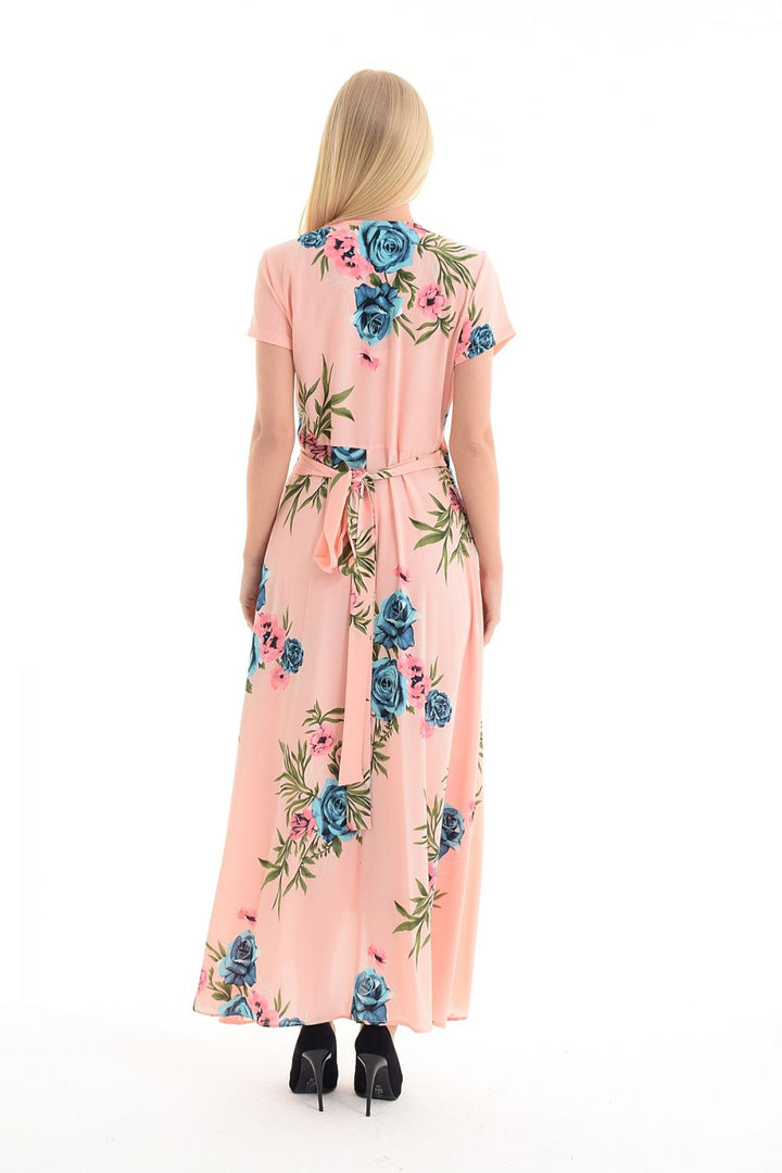 SNS Floral Dress - Powder Dress - Open Front Belted Floral Dress - Bethlehem