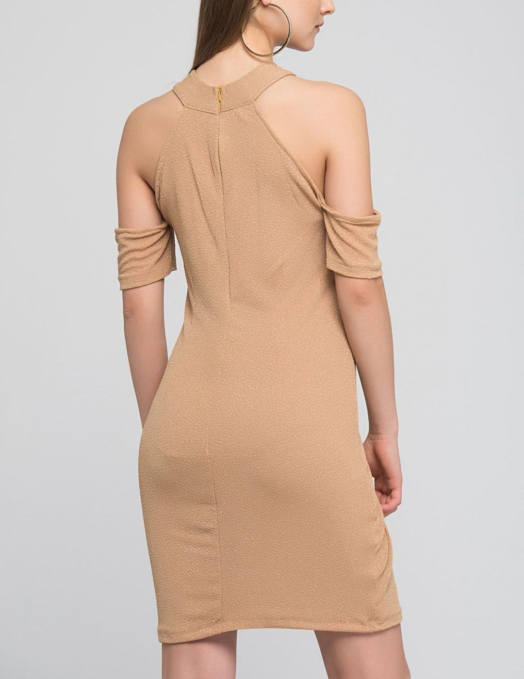 SNS Sense Saffron Mini Sleeve Front Slit Sequined Dress - Veenendaal