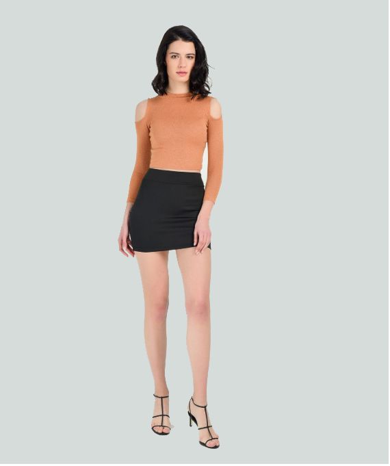 SNS Sense Black Diver Mini Skirt - Ocoee