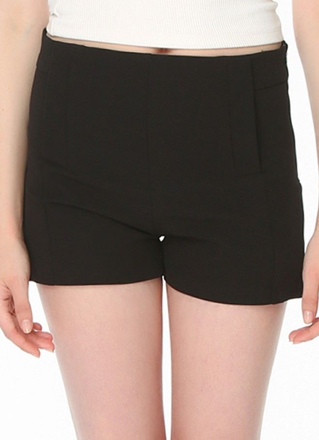 SNS Sense Black Silent Pocketed Atlas Crepe Skirt - Midland