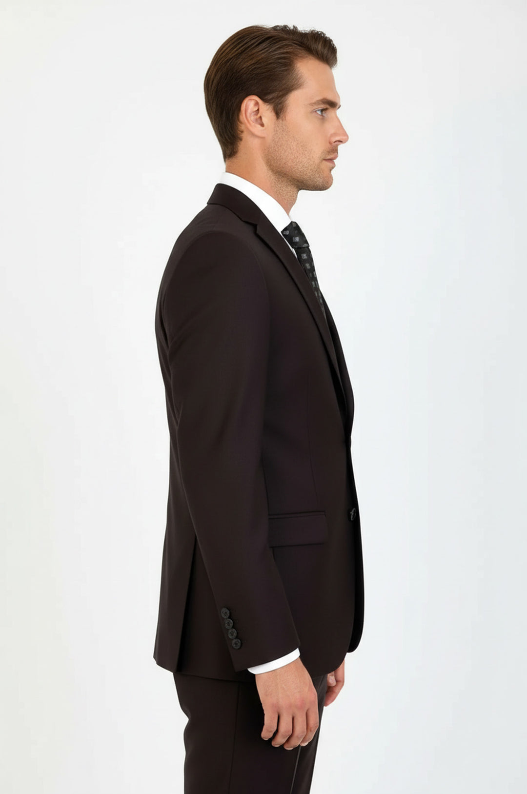 WSS 2 Buttons 2 Piece Brown Men Suit  - St. Cloud