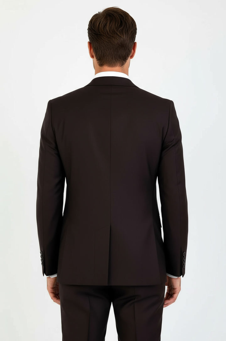 WSS 2 Buttons 2 Piece Brown Men Suit  - St. Cloud