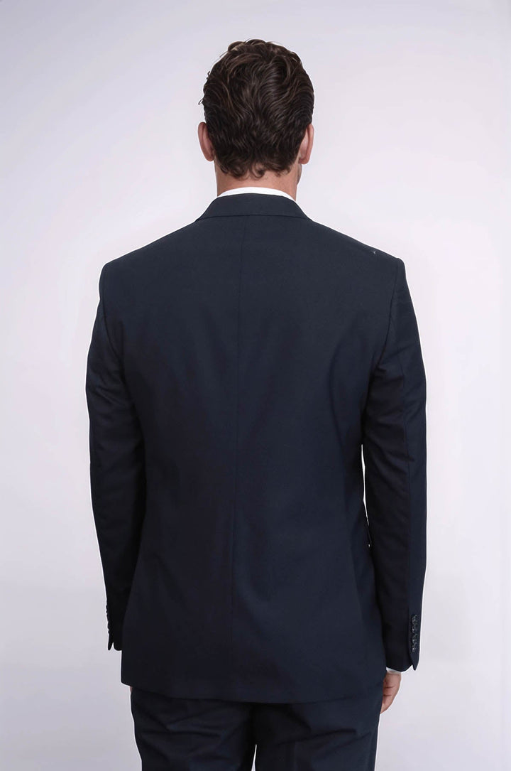 WSS 2 Buttons 2 Piece Navy Blue Men Suit  - Brentwood