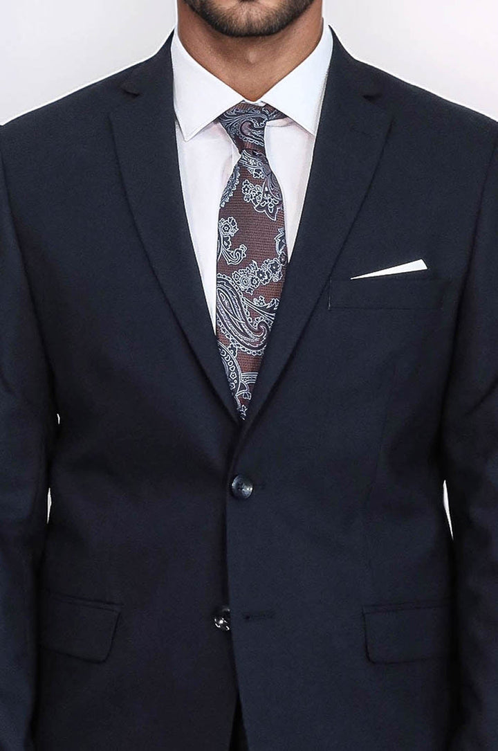 WSS 2 Buttons 2 Piece Navy Blue Men Suit  - Brentwood