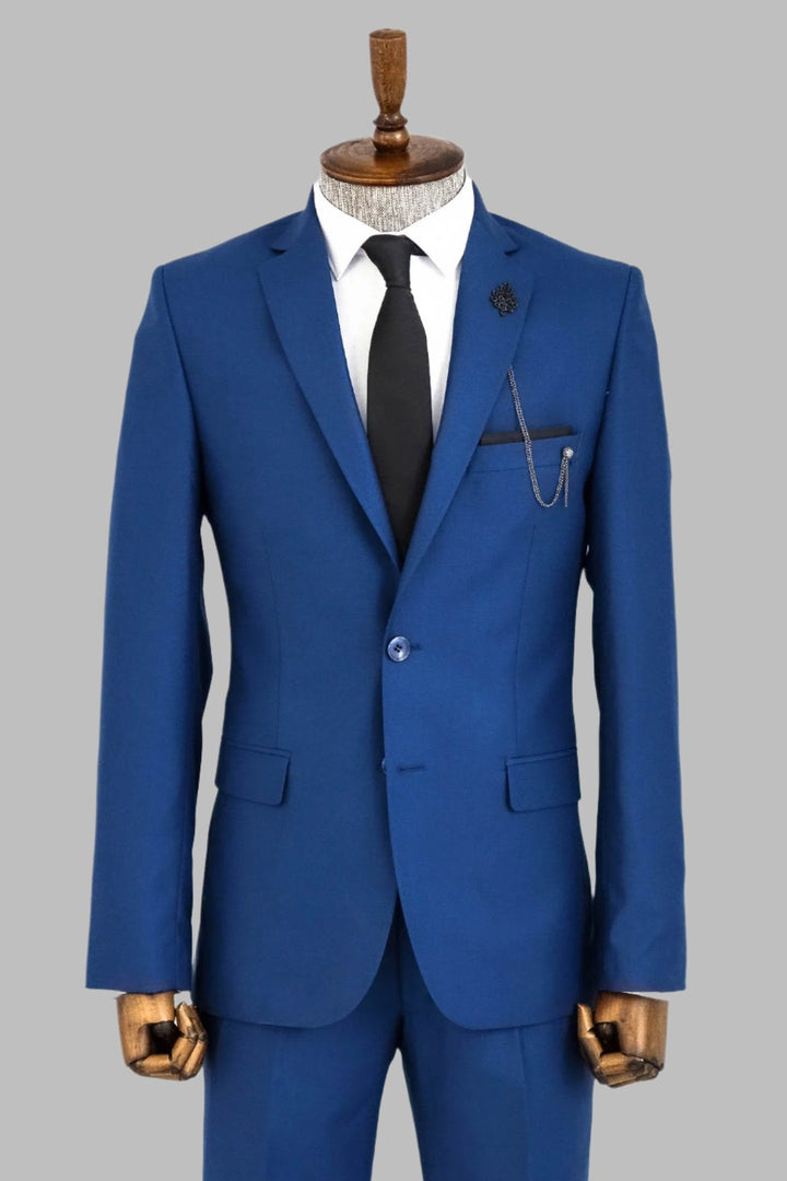 WSS 2 Piece 2 Buttons Blue Men Suit  - Paradise