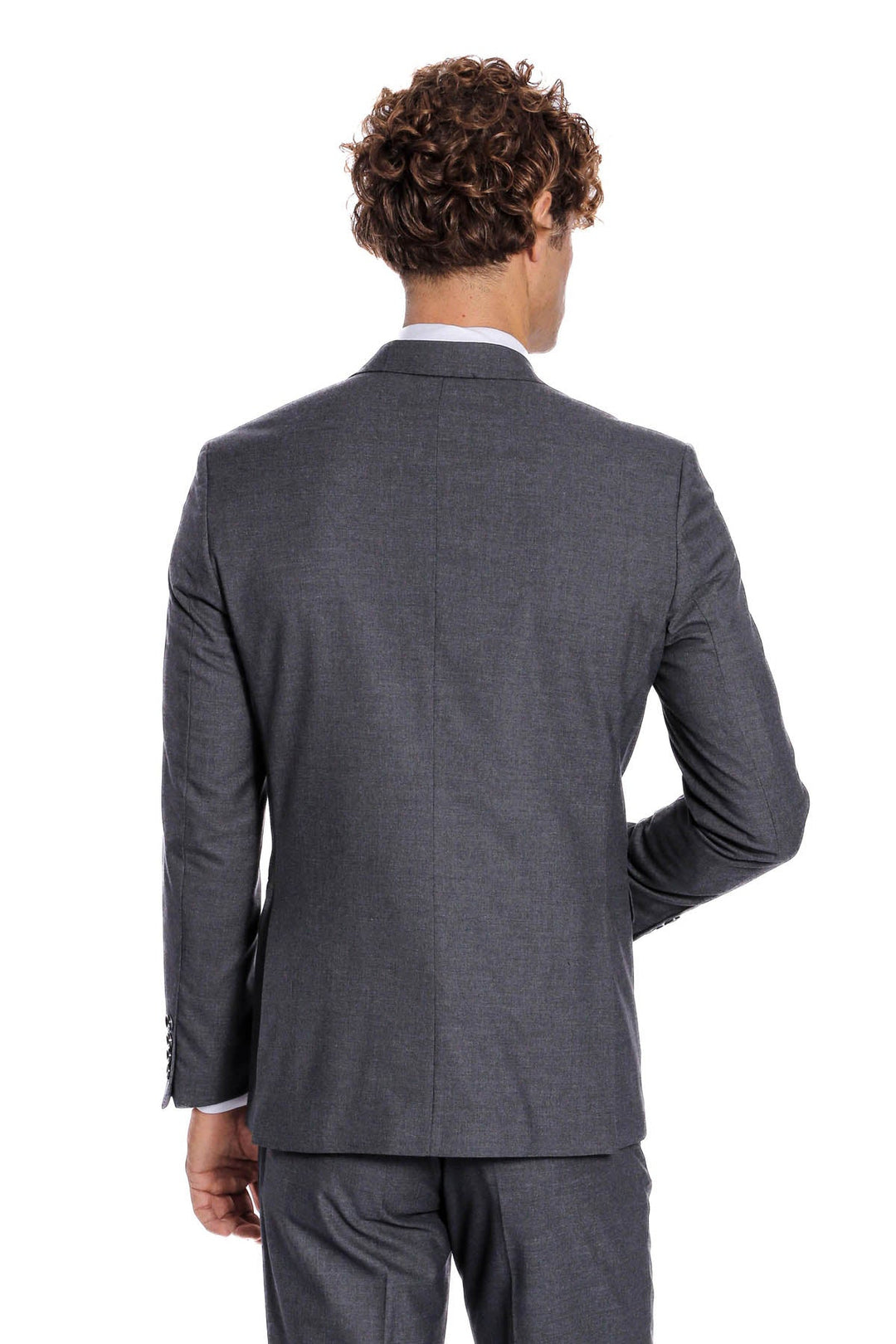 WSS 2 Buttons 2 Piece Grey Men Suit  - Cuautepec de Hinojosa