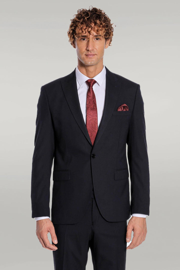 WSS 2 Piece Striped Black Men Suit  - Singen