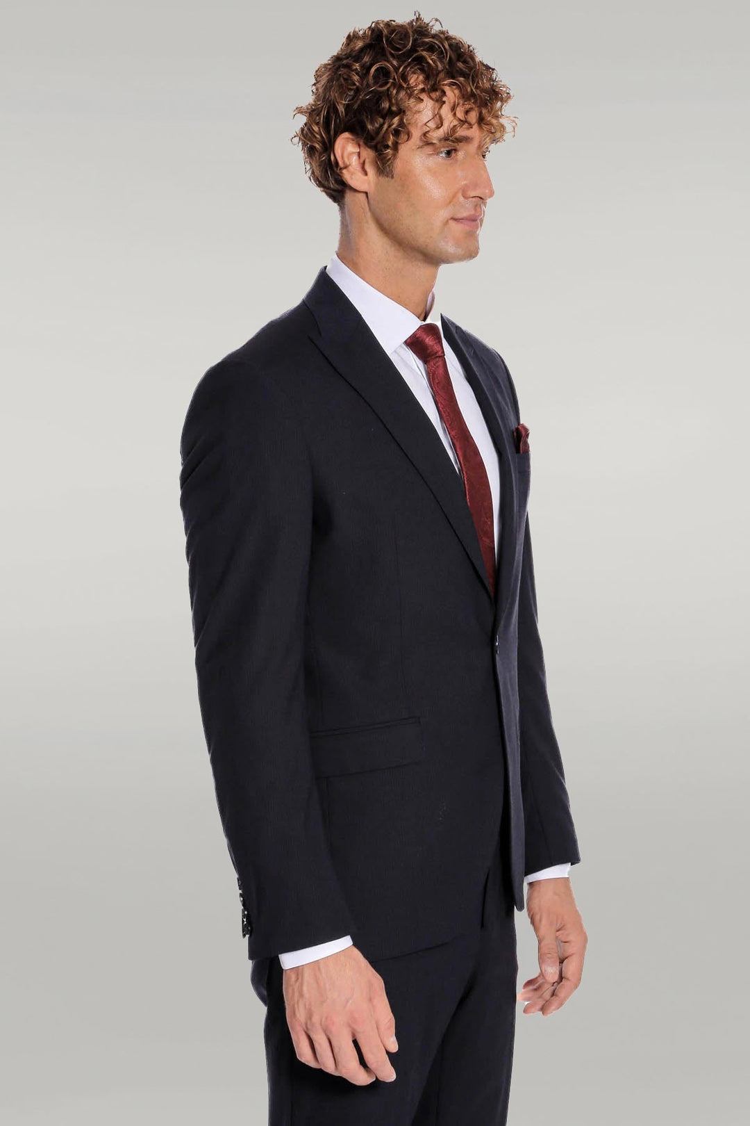 WSS 2 Piece Striped Black Men Suit  - Singen