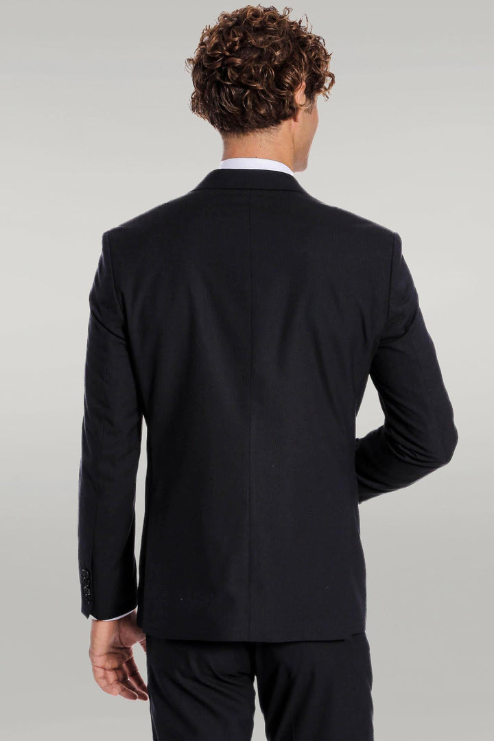 WSS 2 Piece Striped Black Men Suit  - Singen
