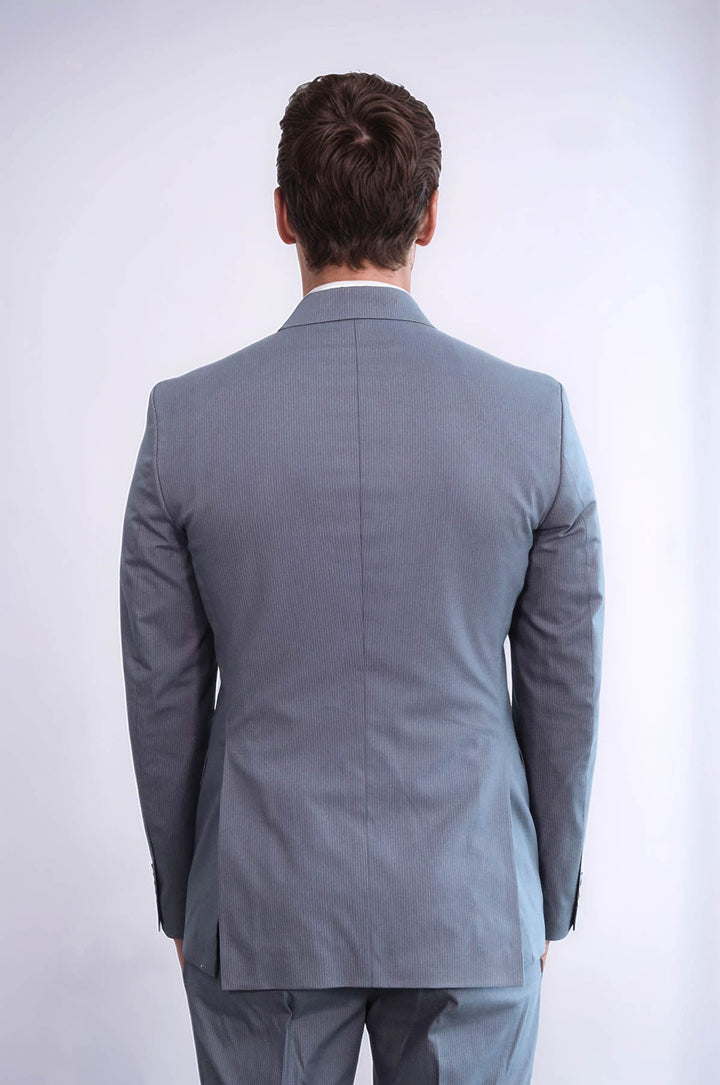 WSS Classic Pinstripe Double Breasted Men's Taupe Suit  - Kirchheim unter Teck