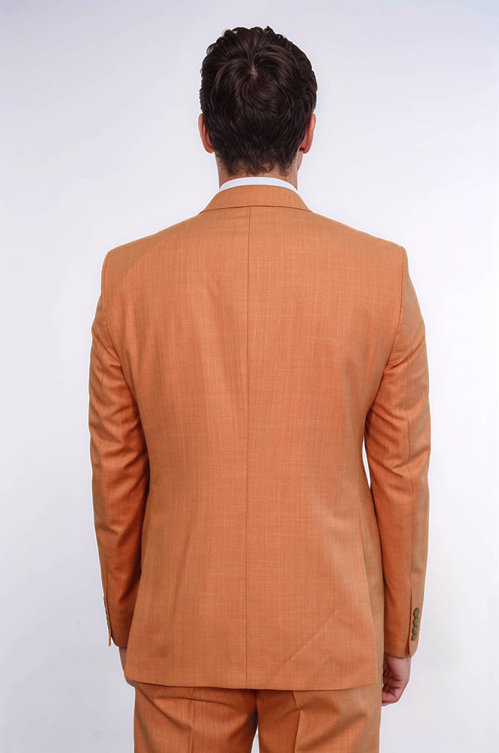 WSS Two Piece Slim Fit Single Button Mustard Yellow Men Suit  - Albufeira