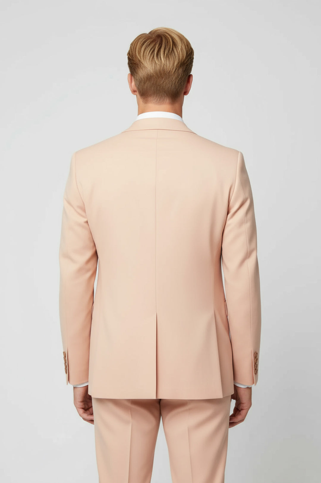 WSS Two Piece Slim Fit Single Button Peach Colour Men Suit  - Niagara Falls