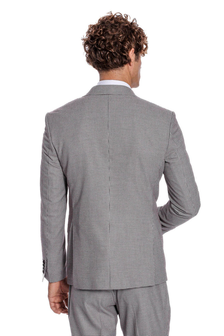 WSS Two Piece Patterned Grey Men Suit  - San Juan Despí