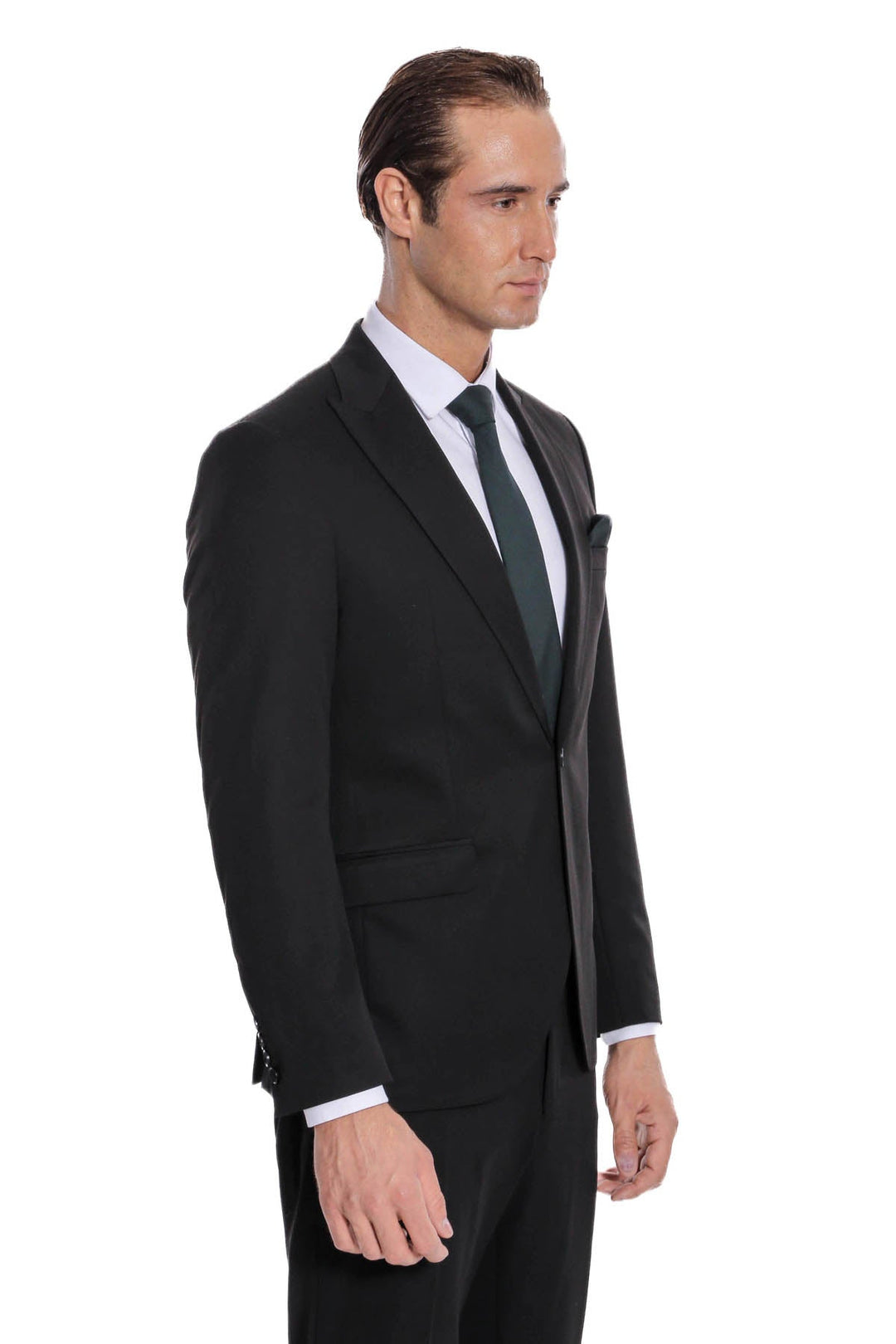WSS Plain 2 Piece Slim Fit Black Men Suit  - Vaulx-en-Velin