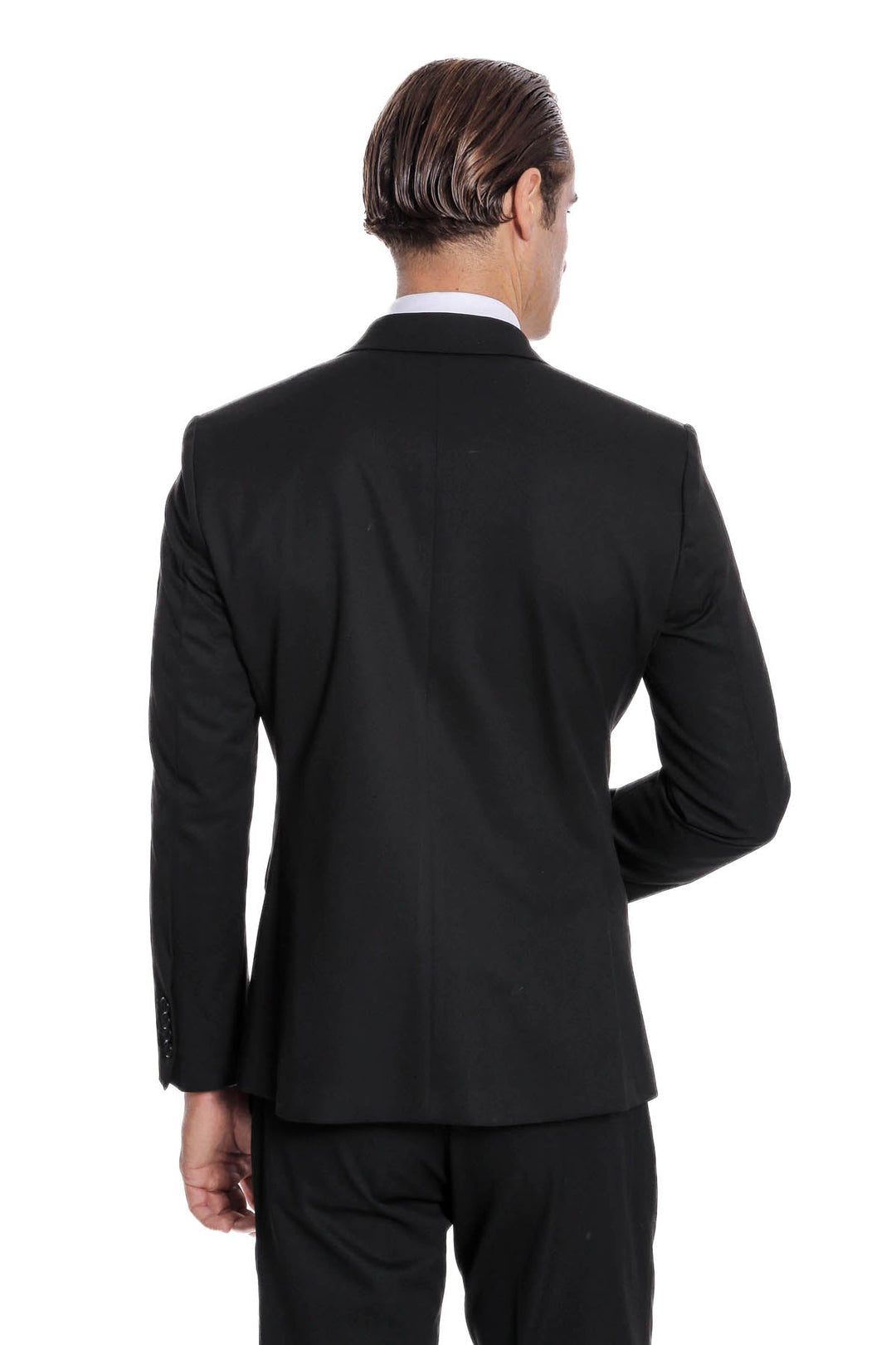 WSS Plain 2 Piece Slim Fit Black Men Suit  - Vaulx-en-Velin