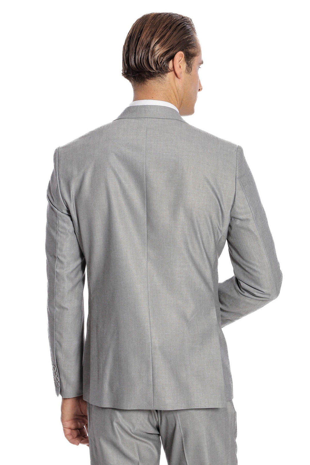 WSS Plain 2 Piece Slim Fit Grey Men Suit  - Burlington
