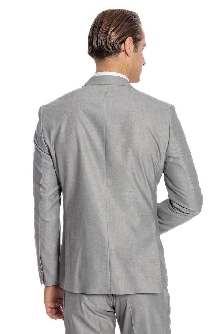 WSS Plain 2 Piece Slim Fit Grey Men Suit  - Burlington