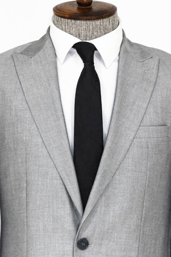 WSS Plain 2 Piece Slim Fit Grey Men Suit  - Burlington