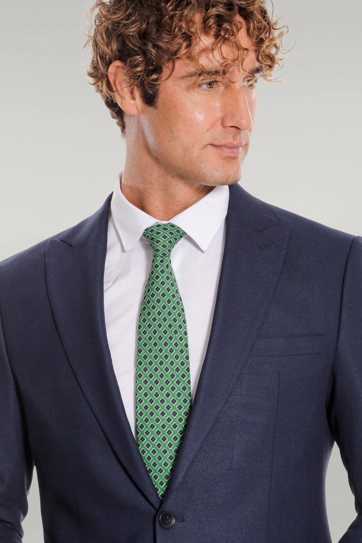 WSS Plain 2 Piece Slim Fit Navy Blue Men Suit  - Úbeda