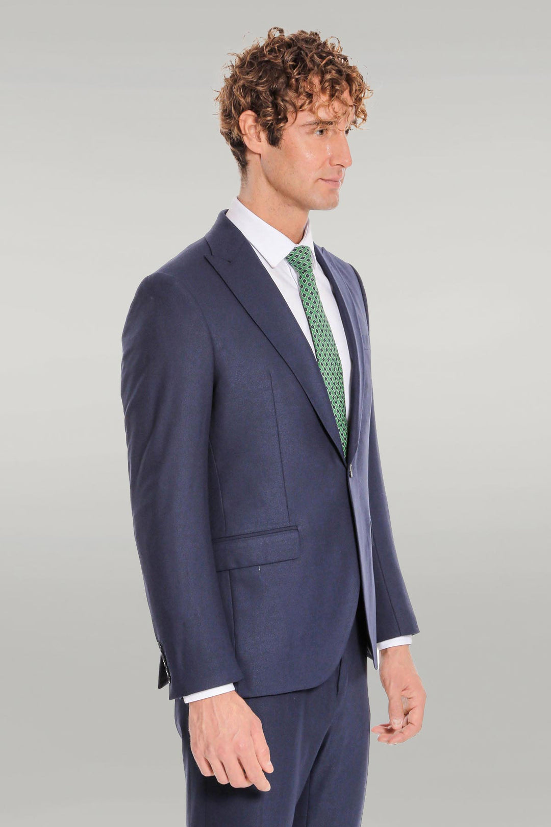 WSS Plain 2 Piece Slim Fit Navy Blue Men Suit  - Úbeda