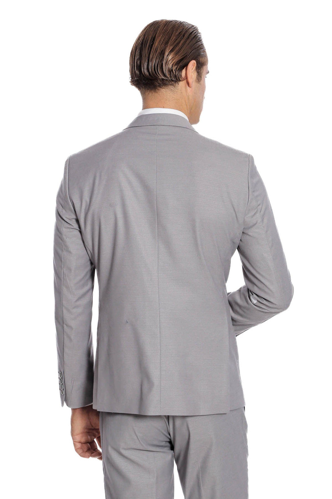 WSS Plain 2 Piece Slim Fit Grey Men Suit  - Appleton