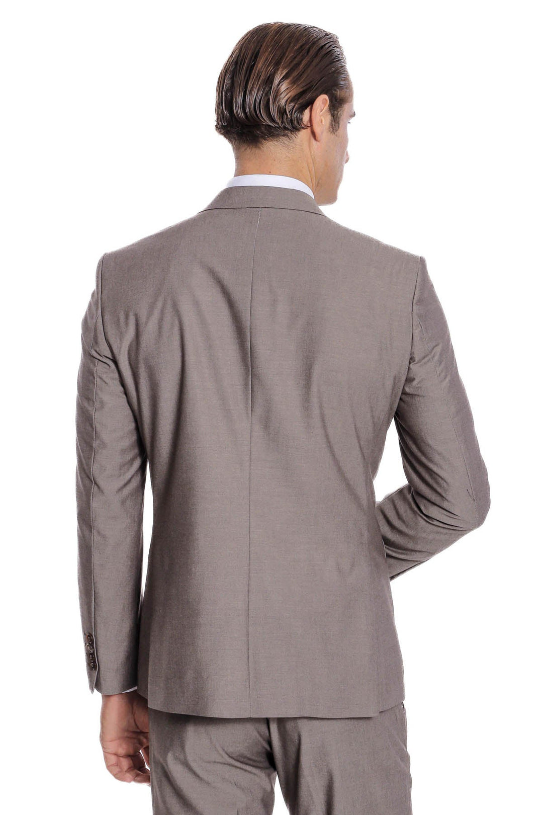 WSS Plain 2 Piece Slim Fit Light Brown Men Suit  - Coral Springs