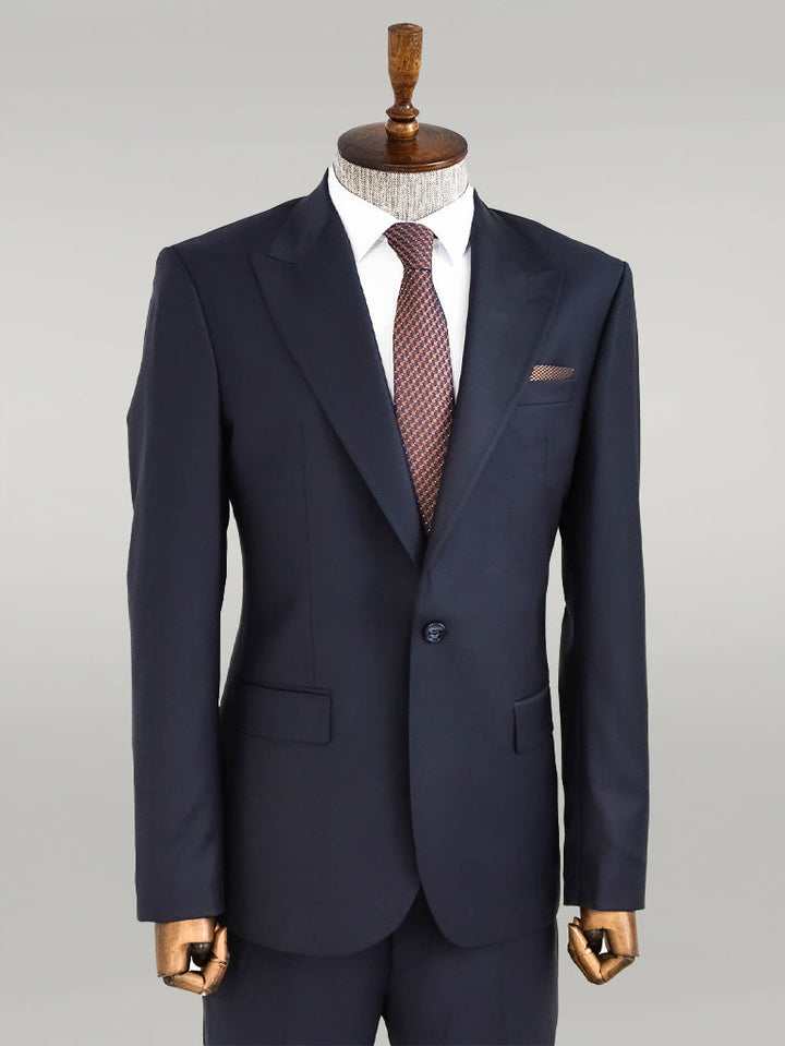 WSS Wool Navy Blue Men Suit  - Cranbourne