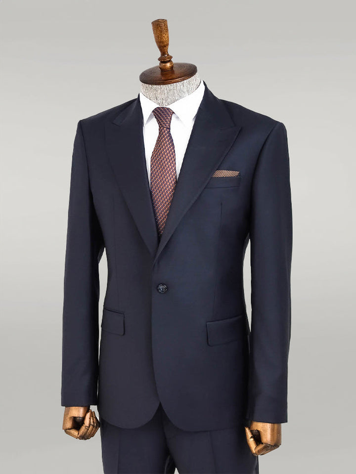 WSS Wool Navy Blue Men Suit  - Cranbourne