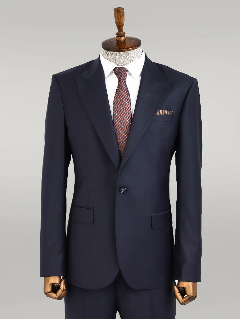 WSS Wool Navy Blue Men Suit  - Cranbourne