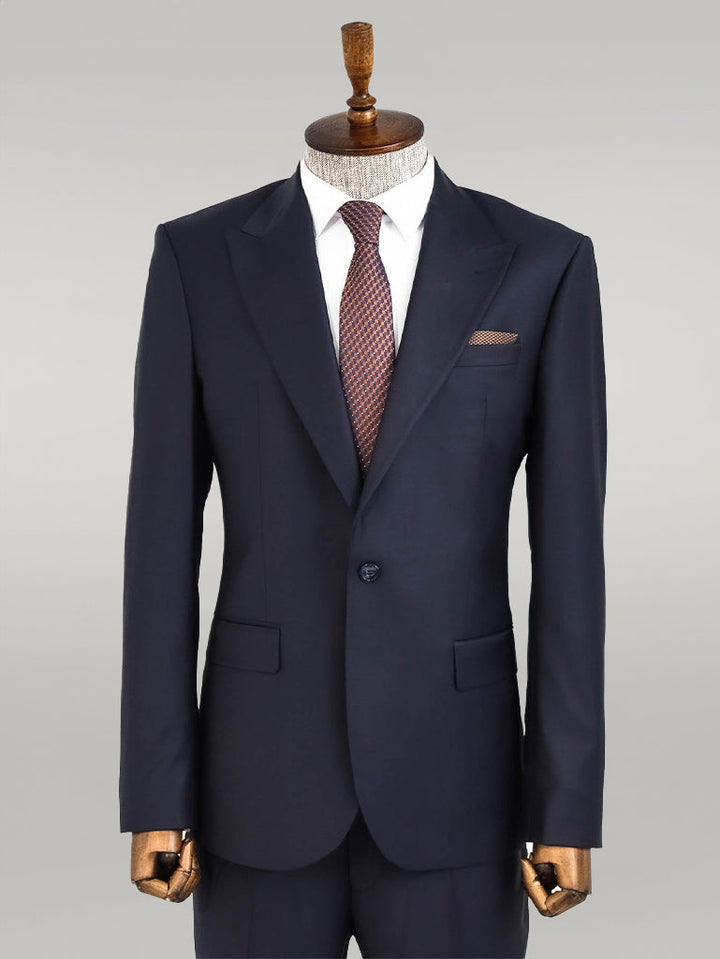 WSS Wool Navy Blue Men Suit  - Cranbourne